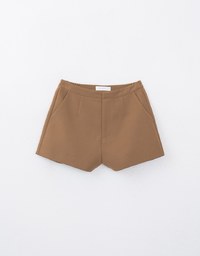 Minimalist Concealed Placket Suit Shorts