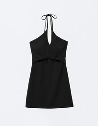 [Mercedes' Design] Sexy Hollow Out Halter Neck Mini Dress