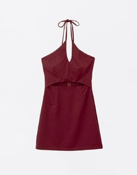 [Mercedes' Design] Sexy Hollow Out Halter Neck Mini Dress