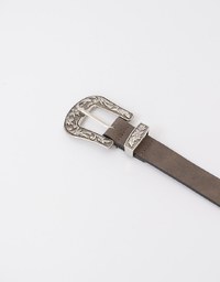 Retro Floral Embossed Belt