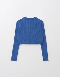 Brand Logo Cable Knit Cardigan Top