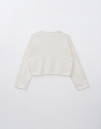 Cut Out Fluffy Knit Top