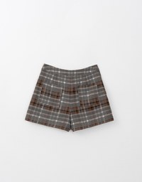 Retro Plaid Woolen Mini Skorts