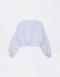 Long Sleeve Textured Layered Sheer Top