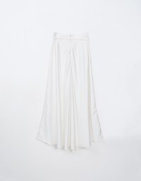 Flowy Flare Satin Maxi Skirt (with Belt)