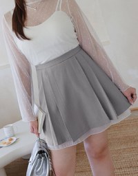 Layered Panel Blazer Skirt