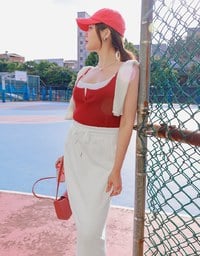 H Line Straight Cut Long Skirt