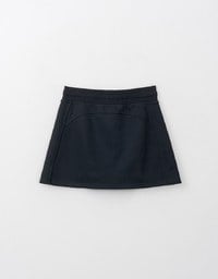 H Line Straight Cut Mini Skirt