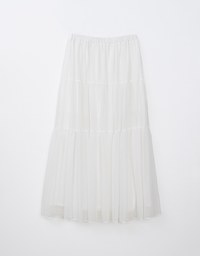 Sheer Tiered Maxi Skirt