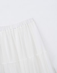 Sheer Tiered Maxi Skirt