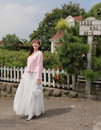 Sheer Tiered Maxi Skirt