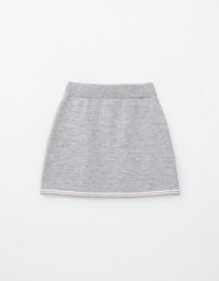 French Colorblock Bodycon Knit Mini Skirt