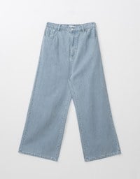 Heart Shape Pocket Jeans Denim Flared Trousers