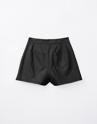 Minimalist Edgy Faux Leather Shorts