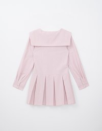 Sailor Collar Pleated Mini Dress