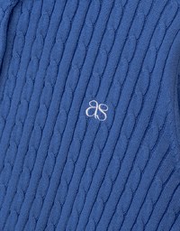 Brand Logo Cable Knit Cardigan Top