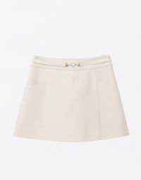 Heart Shaped Pearl Embellished Skorts With Pockets