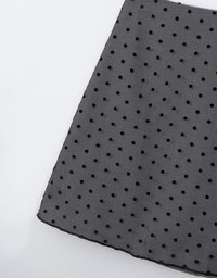 Polka Dot Sheer Fitted Mini Skirt