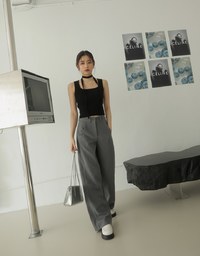 Chic Concealed Placket High Waisted Wide Pants Culottes