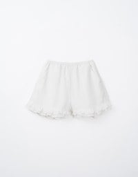 Playful Ruffle Trim Elastic Shorts