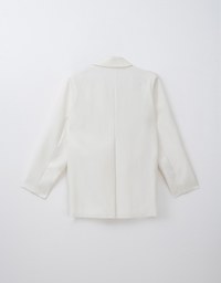 Pearl Bow Embellished Blazer Jacket (With Shoulder Pads)