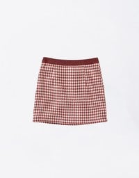 【HEYMAN Design】Classic Houndstooth Woolen Mini Skirt