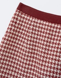 【HEYMAN Design】Classic Houndstooth Woolen Mini Skirt