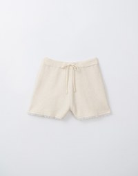 Lace Drawstring Knit Shorts