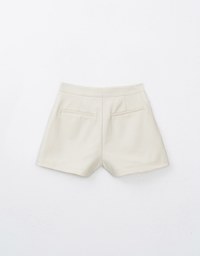 Minimalist Solid Wool Shorts With Pockets