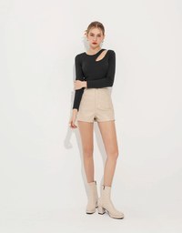 Soft Matte Stretch Faux Leather Shorts