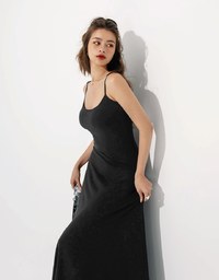 【Heat Tech】 Heating Function Bra Padded Maxi Dress