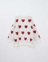 【HEYMAN Design】Heart Embroidered Knit Cardigan