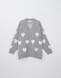 【HEYMAN Design】Heart Embroidered Knit Cardigan