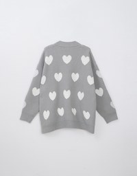 【HEYMAN Design】Heart Embroidered Knit Cardigan