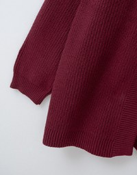 Loose Fit Solid Color Open Front Cardigan