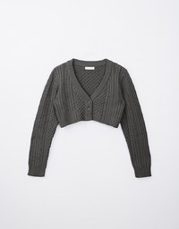 Cable Knit Cropped Cardigan