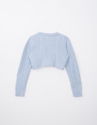 Cable Knit Cropped Cardigan