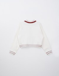 【HEYMAN Design】Chic Heart Button Colorblock Knit Top