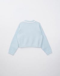 【HEYMAN Design】Chic Heart Button Colorblock Knit Top