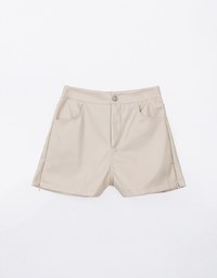 Soft Matte Stretch Faux Leather Shorts