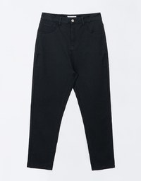 High Waist Abrasion Resistant Skinny Black Trousers