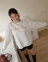 Fleece Lined Blossom Graphic Sweatshirt