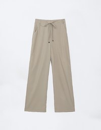 Hidden Placket Lightweight Drawstring High Waisted Wide Pants Culottes