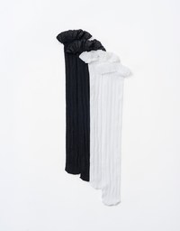 Korean Lace Trim Knee High Socks