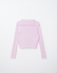 Sailor Collar Tie Knit Top