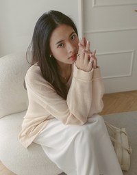 Solid Color Knit Oversized Sweater