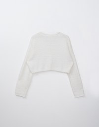 Long Sleeve Mohair Crop Knit Top