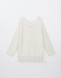 2 Way Fringe Knit Long Top