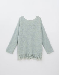 2 Way Fringe Knit Long Top