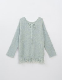 2 Way Fringe Knit Long Top